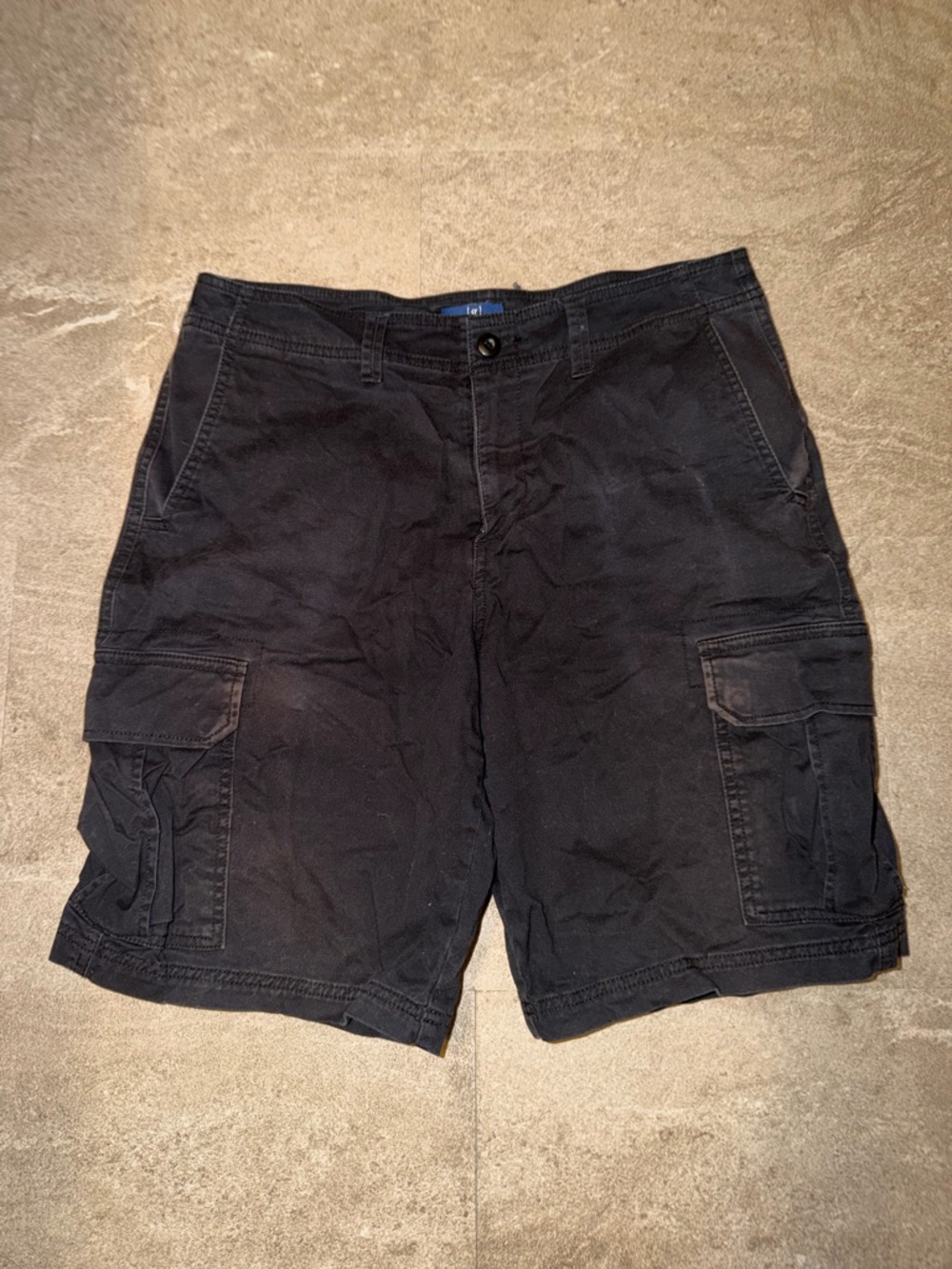 George Black Cargo Shorts with Utility Pockets